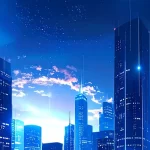 都市とデータをテーマにしたイメージ画像